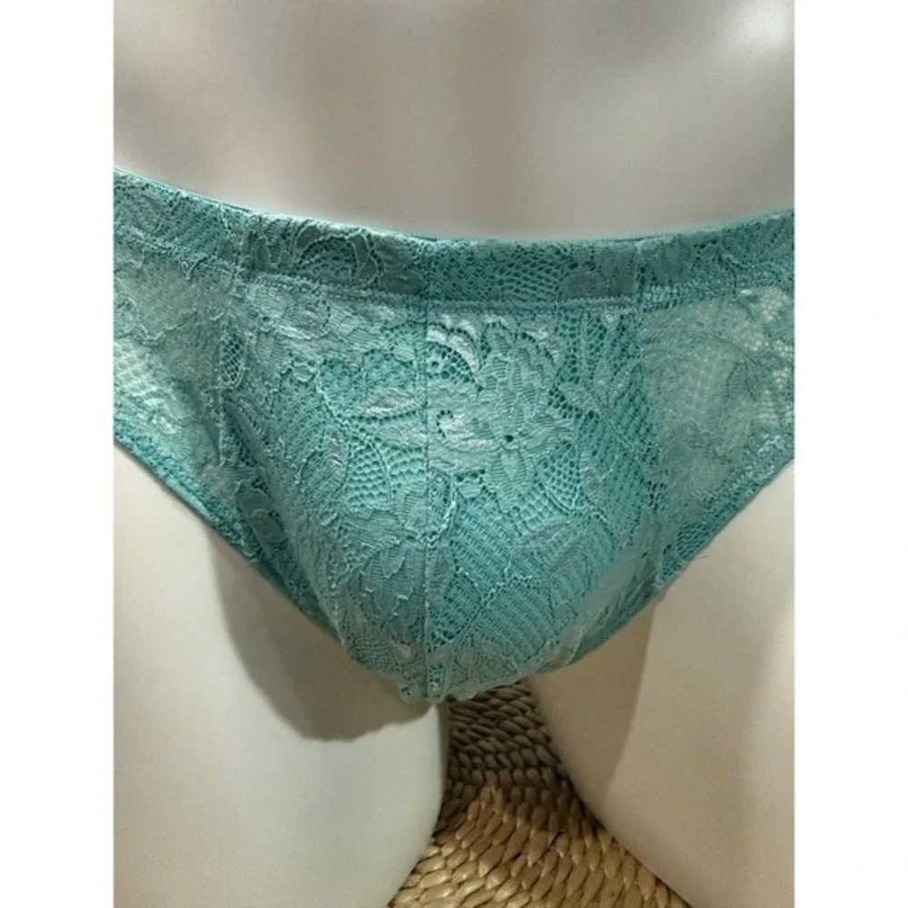 Cosabella Men's Never Say Never Comfort Micro Brief Lace Underwear Blu Capri